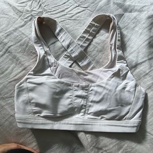 White Lululemon sports bra